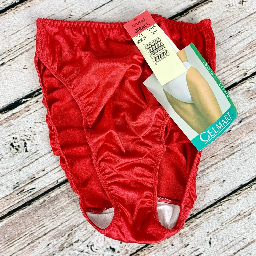 Deadstock Red Satin Panties Vintage Second Skin Fairy Sissy Panty Balletcore NOS